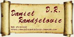 Daniel Ranđelović vizit kartica